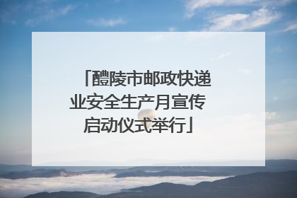 醴陵市邮政快递业安全生产月宣传启动仪式举行