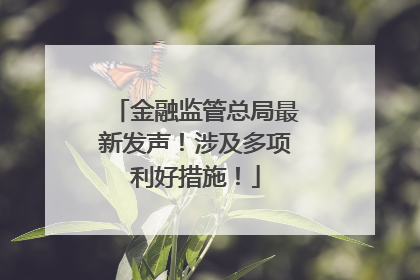 金融监管总局最新发声！涉及多项利好措施！