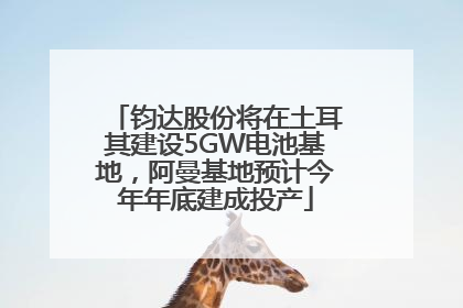 钧达股份将在土耳其建设5GW电池基地，阿曼基地预计今年年底建成投产