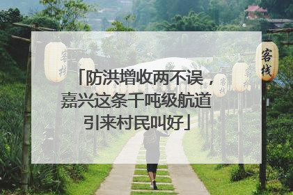 防洪增收两不误，嘉兴这条千吨级航道引来村民叫好