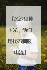 风沙里种下光，他们用代码驯服电流