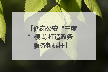 鹤岗公安“三度”模式 打造政务服务新标杆