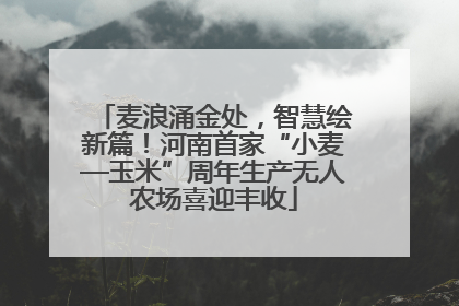 麦浪涌金处，智慧绘新篇！河南首家“小麦—玉米”周年生产无人农场喜迎丰收