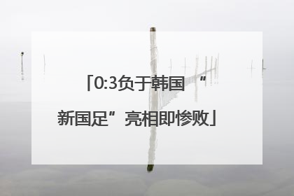 0:3负于韩国 “新国足”亮相即惨败
