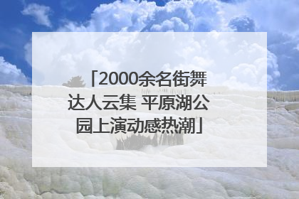 2000余名街舞达人云集 平原湖公园上演动感热潮