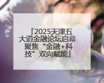 2025天津五大道金融论坛启幕 聚焦“金融+科技”双向赋能